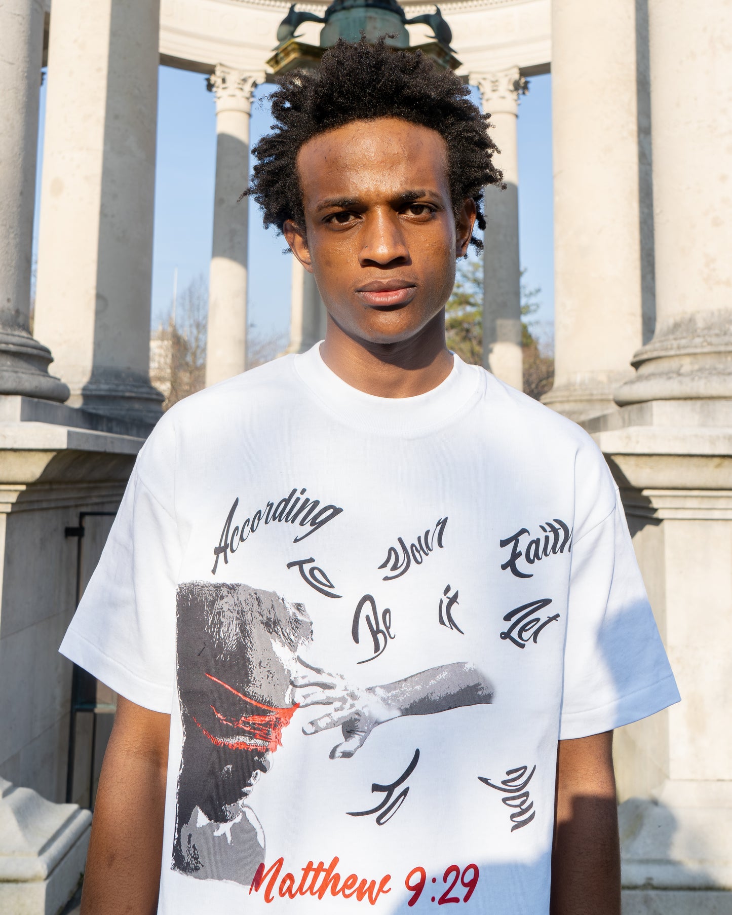 "According to your Faith" oversized T-shirt