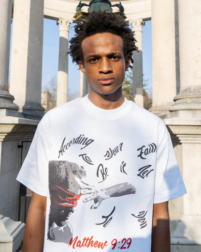 "According to your Faith" oversized T-shirt