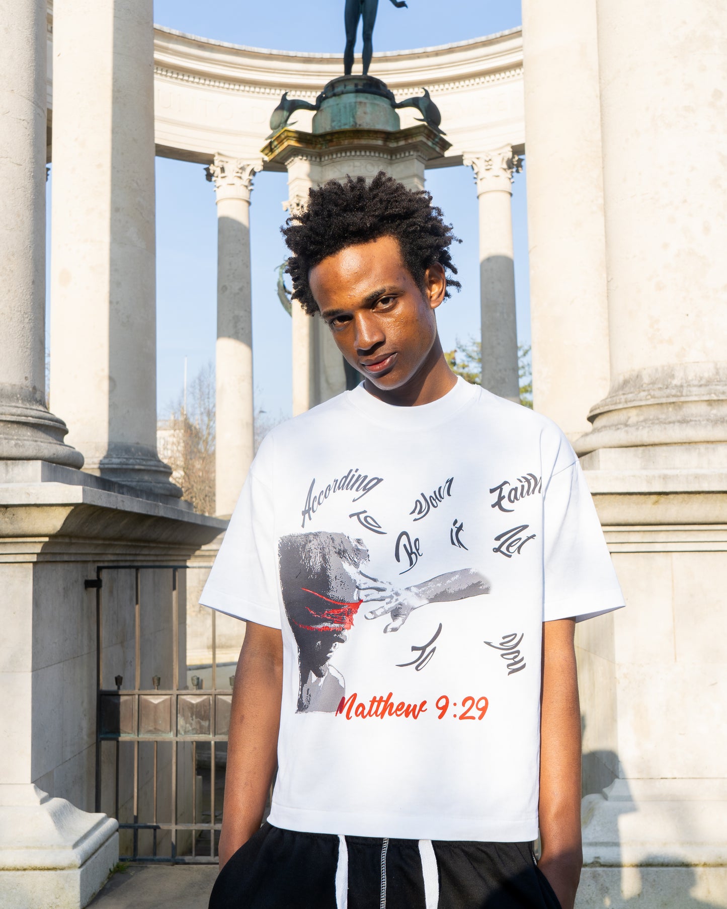 "According to your Faith" oversized T-shirt